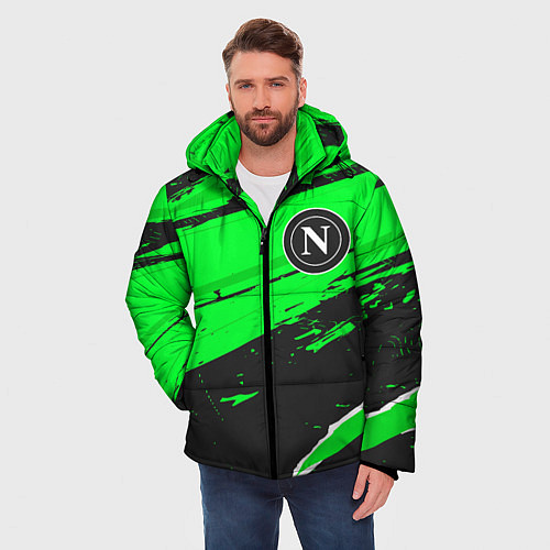 Мужская зимняя куртка Napoli sport green / 3D-Черный – фото 3