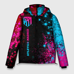 Куртка зимняя мужская Atletico Madrid - neon gradient по-вертикали, цвет: 3D-черный