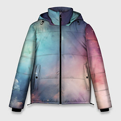 Куртка зимняя мужская Нежный космос, цвет: 3D-черный
