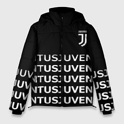 Куртка зимняя мужская Juventus pattern fc club steel, цвет: 3D-черный