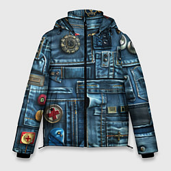 Куртка зимняя мужская Джинсы для медработников, цвет: 3D-черный