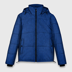 Мужская зимняя куртка Текстура синий однотонный