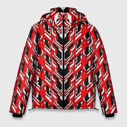 Куртка зимняя мужская Красная техно броня, цвет: 3D-черный