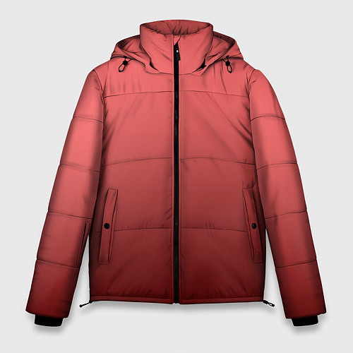 Мужская зимняя куртка Оттенок розовый антик градиент / 3D-Светло-серый – фото 1