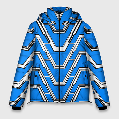 Мужская зимняя куртка Техно броня синяя / 3D-Красный – фото 1