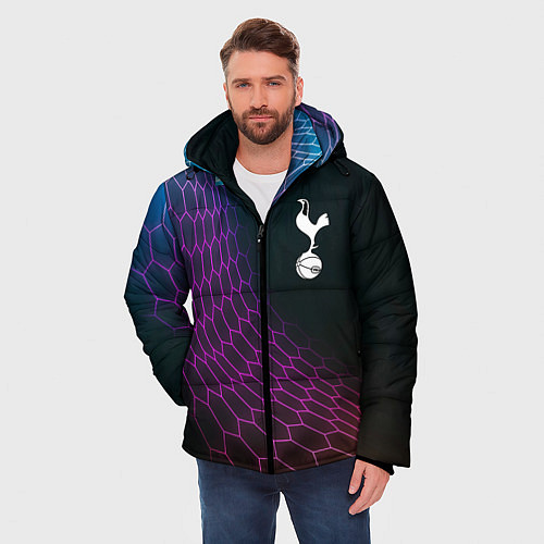 Мужская зимняя куртка Tottenham футбольная сетка / 3D-Черный – фото 3