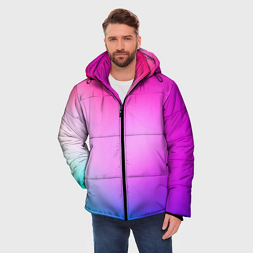 Мужская зимняя куртка Colorful gradient / 3D-Красный – фото 3