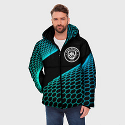 Куртка зимняя мужская Manchester City football net, цвет: 3D-черный — фото 2