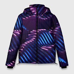 Куртка зимняя мужская Объемные пластины изгибающиеся, цвет: 3D-черный