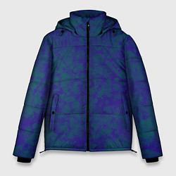 Мужская зимняя куртка Камуфляж синий с зелеными пятнами