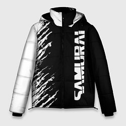 Куртка зимняя мужская Самурай штрихи - киберпанк 2077, цвет: 3D-светло-серый