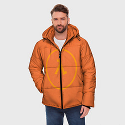 Куртка зимняя мужская Half-Life оранжевый, цвет: 3D-светло-серый — фото 2