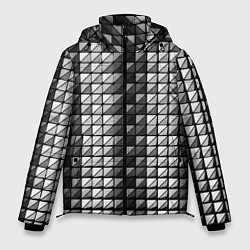 Мужская зимняя куртка Чёрно-белые квадраты