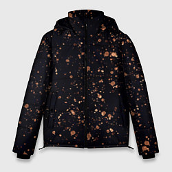 Куртка зимняя мужская Чёрно-синий с золотым напылением, цвет: 3D-черный