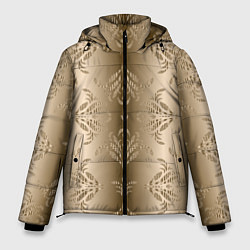 Куртка зимняя мужская Коричневый градиент с узором, цвет: 3D-черный