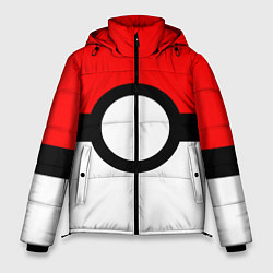 Куртка зимняя мужская Pokeball texture, цвет: 3D-красный