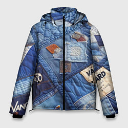 Куртка зимняя мужская Vanguard jeans patchwork - ai art, цвет: 3D-черный