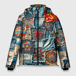 Мужская зимняя куртка Ретро пэчворк СССР