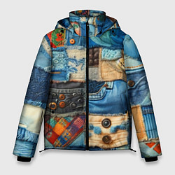 Мужская зимняя куртка Vanguard denim patchwork - ai art