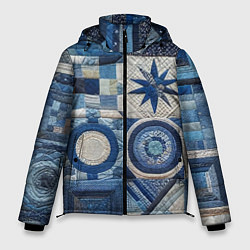 Мужская зимняя куртка Denim patchwork - ai art