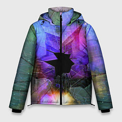 Мужская зимняя куртка Расколотое стекло - космическая туманность