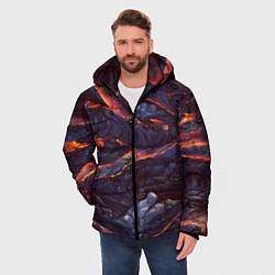 Куртка зимняя мужская Лавовые реки, цвет: 3D-красный — фото 2