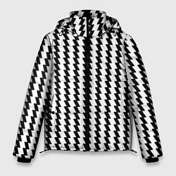 Мужская зимняя куртка Чёрно-белые вертикальные полосы