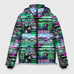 Куртка зимняя мужская Abstract color pattern, цвет: 3D-светло-серый