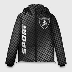Куртка зимняя мужская Lamborghini sport carbon, цвет: 3D-черный