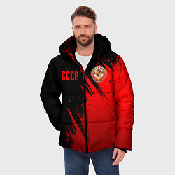 Куртка зимняя мужская СССР - черно-красный, цвет: 3D-светло-серый — фото 2