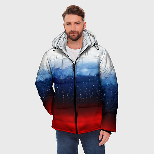 Мужская зимняя куртка Небо России / 3D-Черный – фото 3