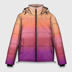 Куртка зимняя мужская Абстракция градиент на закате дня, цвет: 3D-черный