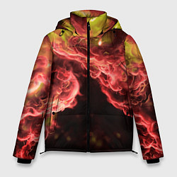 Куртка зимняя мужская Адское пламя инферно - inferno flame, цвет: 3D-черный