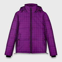 Мужская зимняя куртка Ярко-фиолетовый однотонный с рисуноком