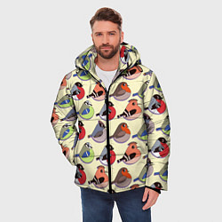 Куртка зимняя мужская Веселые птички, цвет: 3D-светло-серый — фото 2