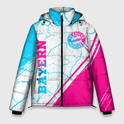 Куртка зимняя мужская Bayern neon gradient style вертикально, цвет: 3D-черный