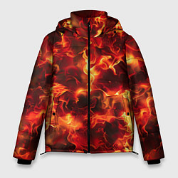 Куртка зимняя мужская Огненный элементаль, цвет: 3D-красный