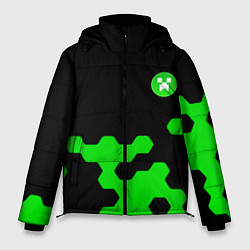 Куртка зимняя мужская Minecraft game creeper, цвет: 3D-светло-серый