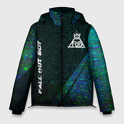 Куртка зимняя мужская Fall Out Boy glitch blue, цвет: 3D-черный