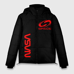 Куртка зимняя мужская Nasa space red logo, цвет: 3D-светло-серый