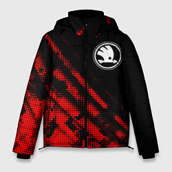 Куртка зимняя мужская Skoda sport grunge, цвет: 3D-красный