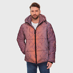 Куртка зимняя мужская Векторные узоры, цвет: 3D-черный — фото 2