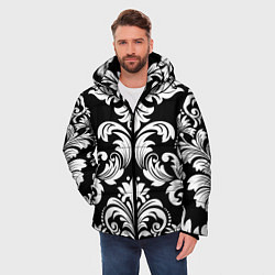Куртка зимняя мужская Дамасский орнамент, цвет: 3D-светло-серый — фото 2