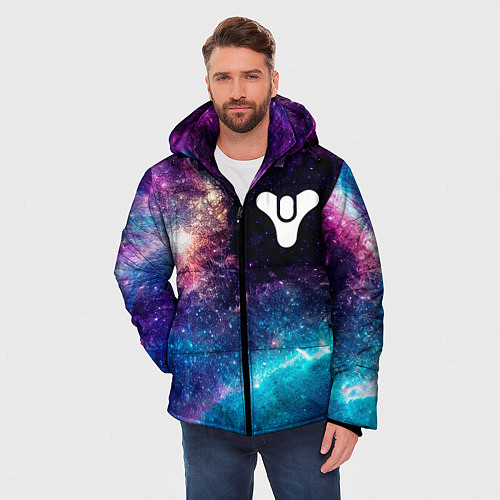 Мужская зимняя куртка Destiny space game / 3D-Черный – фото 3