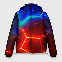 Куртка зимняя мужская Красные плиты с ярким светом, цвет: 3D-светло-серый