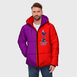 Куртка зимняя мужская Tottenham fc geometry, цвет: 3D-красный — фото 2