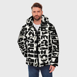 Куртка зимняя мужская Тайные знаки, цвет: 3D-черный — фото 2