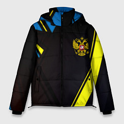 Куртка зимняя мужская Имперская Россия спорт геомтерия, цвет: 3D-красный