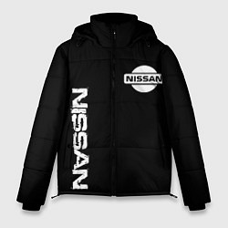 Куртка зимняя мужская Nissan logo white auto, цвет: 3D-черный