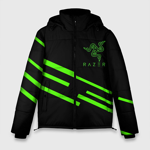 Мужская зимняя куртка Razer line green / 3D-Красный – фото 1